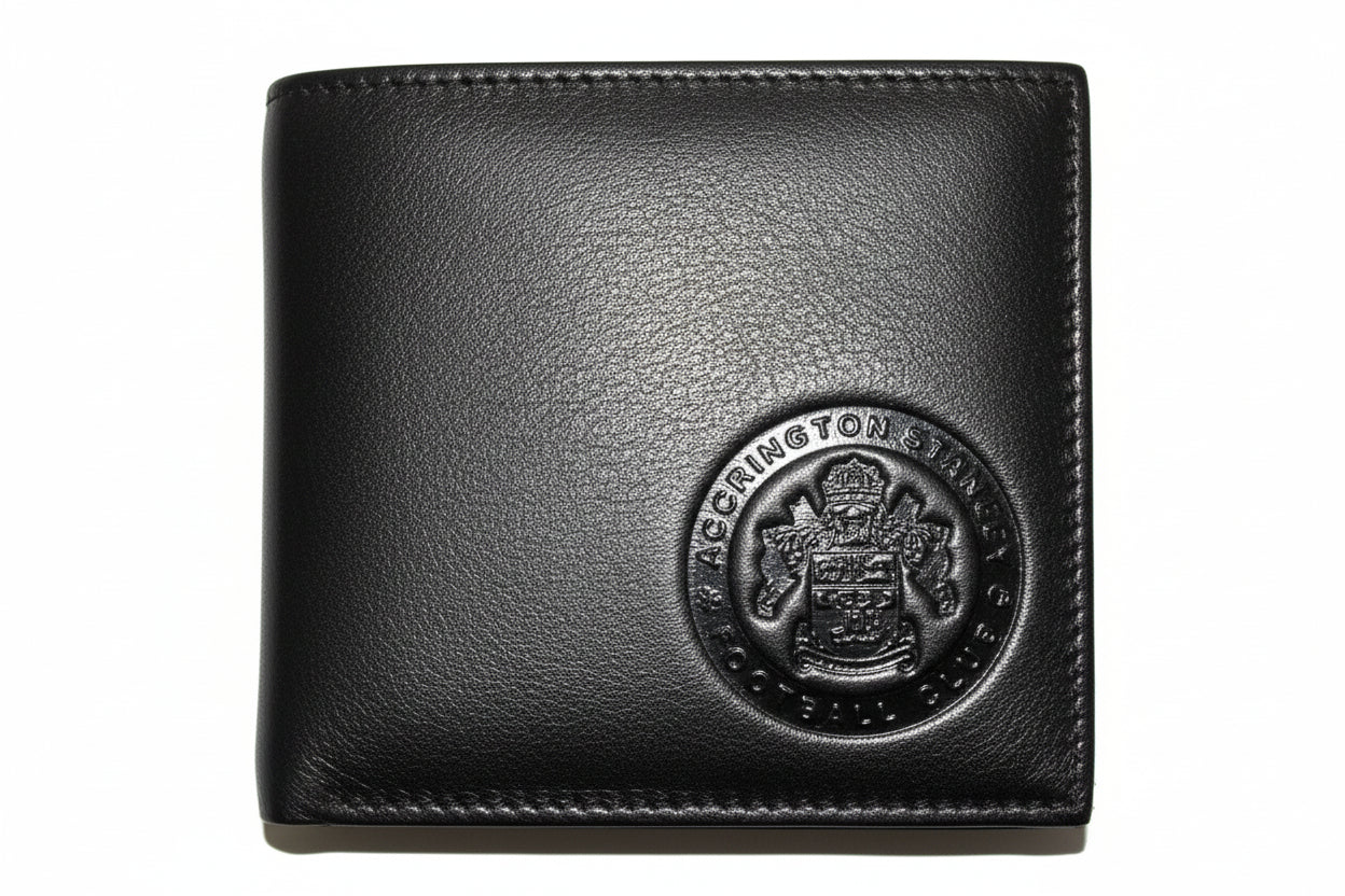 Black Leather Wallet with ASFC Crest