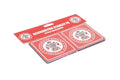 Coaster - 4PK Red with Crest