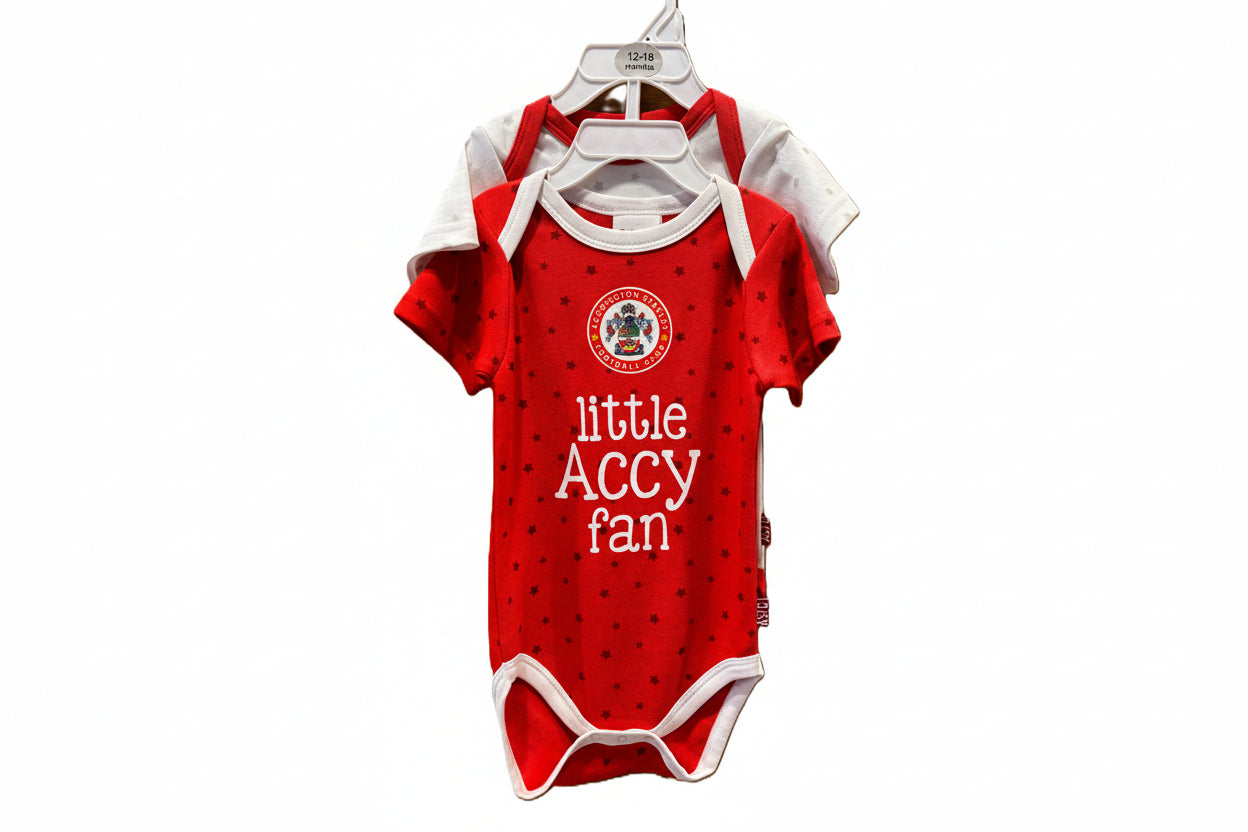 Accrington Stanleys Baby Grows 2PK