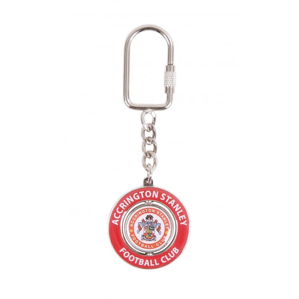 Accrington Stanley FC Spinning Crest Keyring