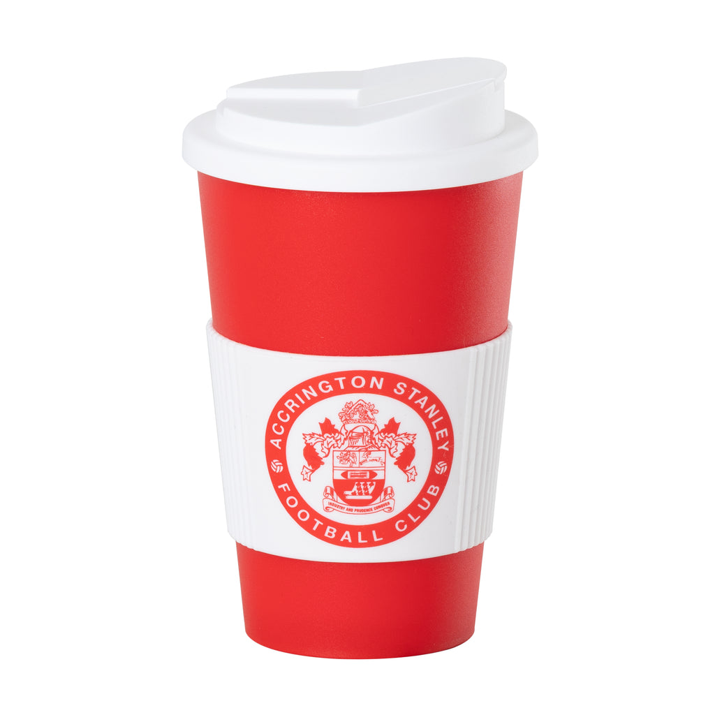 Americano Travel Cup Red & White with Crest