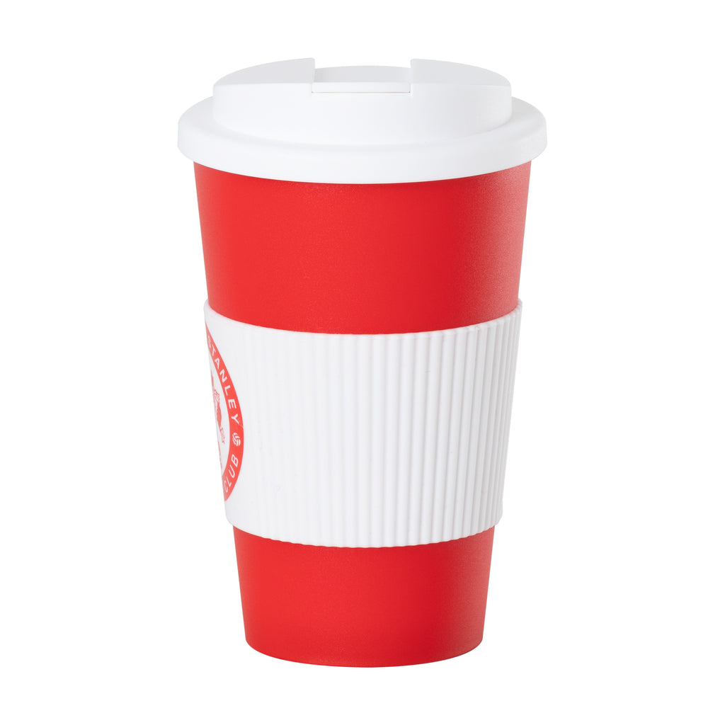 Americano Travel Cup Red & White with Crest