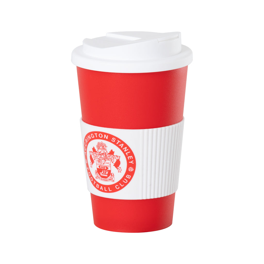 Americano Travel Cup Red & White with Crest