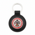 Black Leather Keyring with ASFC Crest