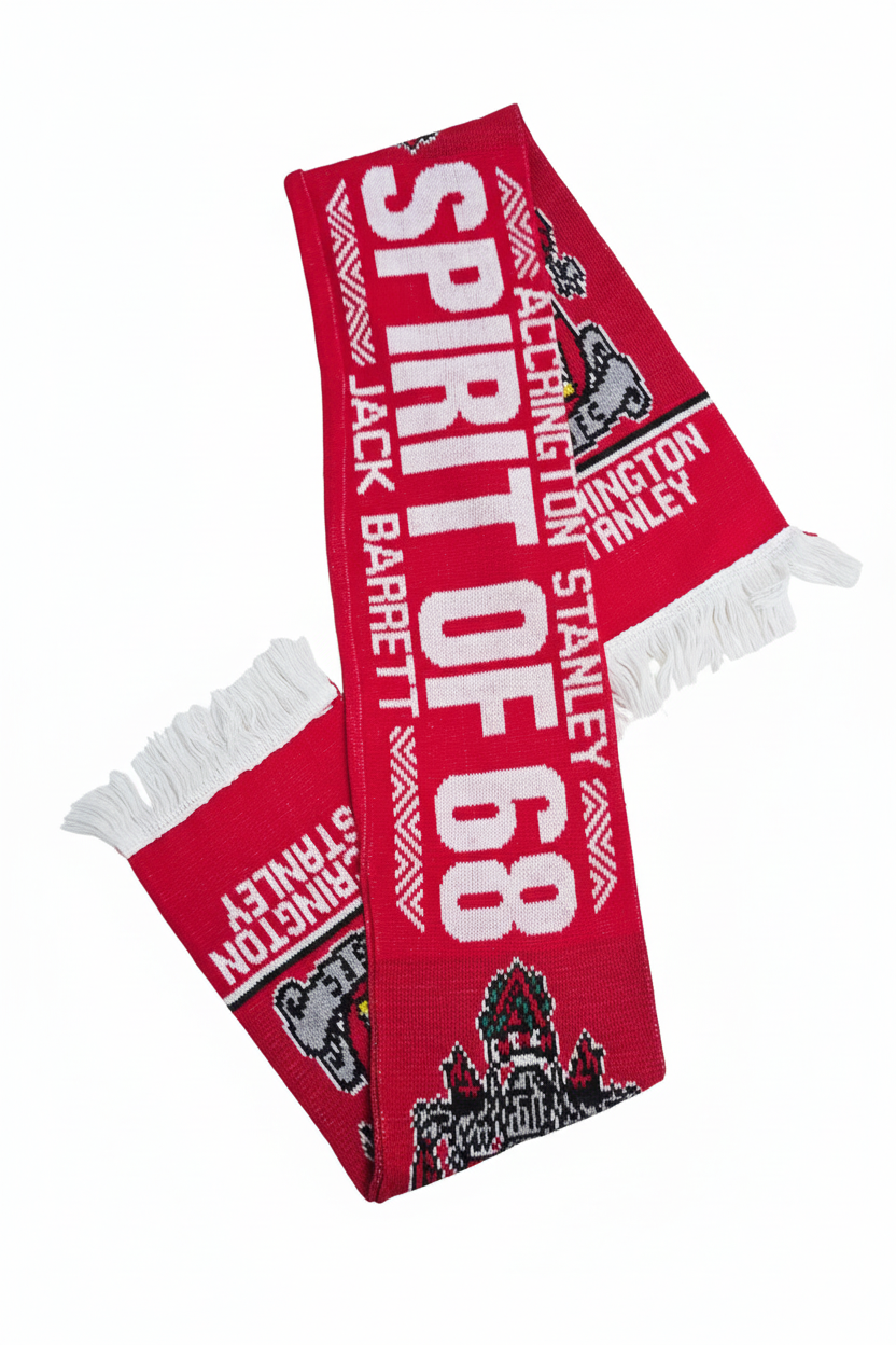 ASFC Spirit of 1968 Scarf with Jack Barrett Text (Used)